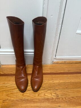 Etienne Aigner "Shelby" Knee Boots - Chestnut Brown